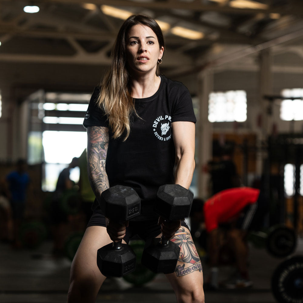 Cocowod ropa crosstraining Camiseta Mujer modelo Devil Press | T-Shirt